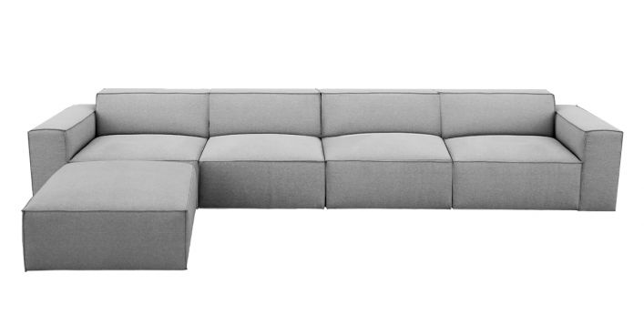 Kobe Large Sectional Sofa Light Gray