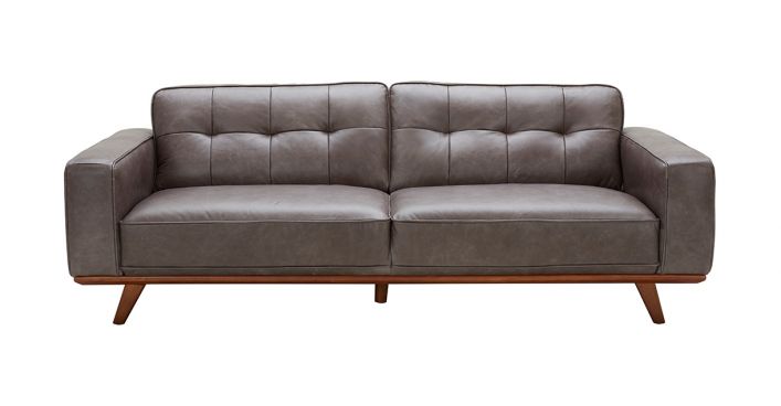 Annaliese Vintage Leather Sofa Gray 