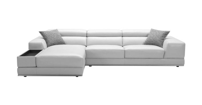 Reversed Bergamo Sectional Sofa Light Gray